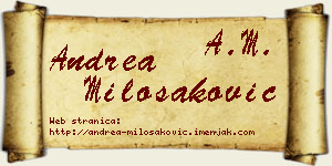 Andrea Milošaković vizit kartica